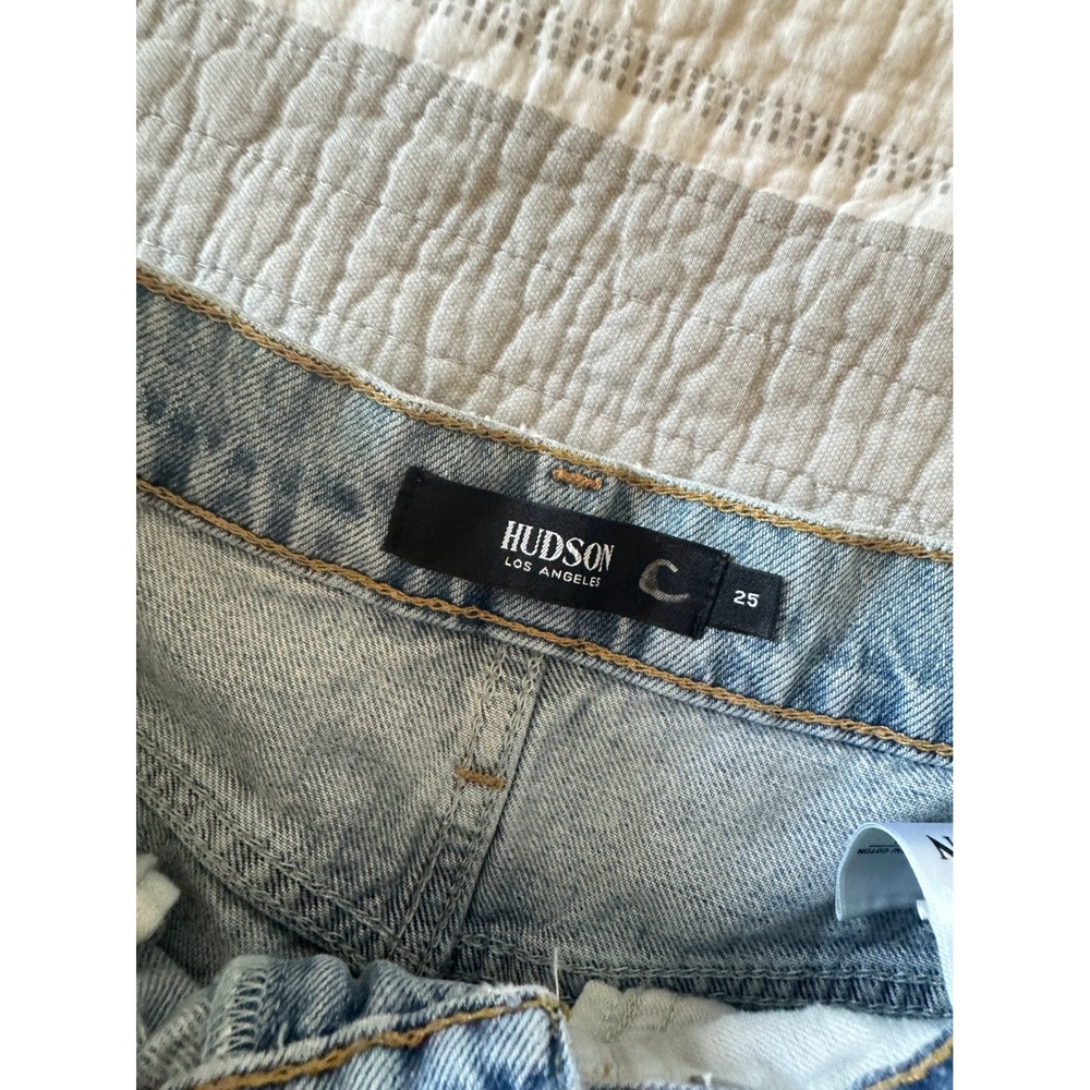 Hudson Los Angeles Elly Taper‎ Jeans Light Wash High Rise Blue Denim 25 - Picture 5 of 7